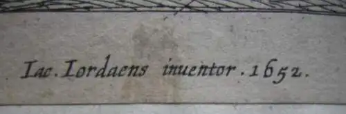 Jacob Jordaens (1593-1678)  Jupiter von Ziege Amalthea gesäugt Radierung 1652