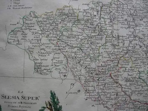 Ober-Schlesien Slask Wroclaw Orig. Kupferstichkarte Zatta 1779 Polen Polski