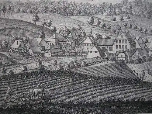 Rittergut Vestenbergsgreuth Mittelfranken Orig Radierung Annert 1780