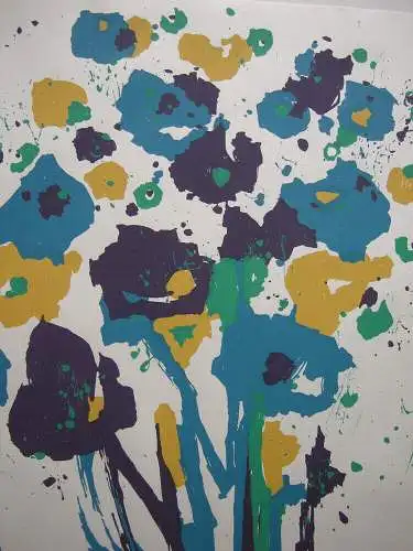 Hans Prähofer (1920-2005) Blumenstilleben Orig. Serigrafie 1989 signiert