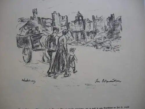 Max Liebermann (1847-1935) In Ostpreußen Orig Lithografie 1916 Kriegszeit A Gaul