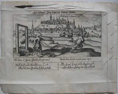 Freising Oberbayern Orig Kupferst 1630 Meisner Schatzkästlein Weihenstephan