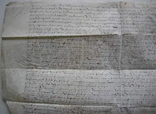 Donation Marye de Boulard a Pierre Lhotte Manuscrit Parchemin 1544 France