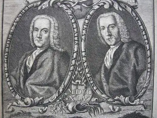 Michael Keyl  (1722-1798) Immanuel u Heinr Zunkel Einigkeit Orig Radierung 1745