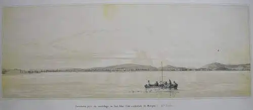 Panorama San Blas Mexico 2 Orig. Lithografien Sabatier 1840 Voyage Venus