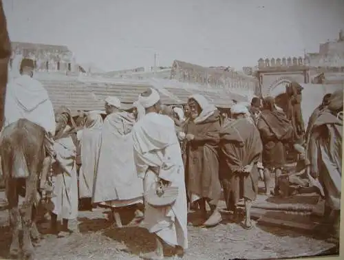 Maghreb Marokko Algerien Souk 11 Albumin Vintage ca 1900 Afrika