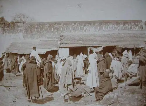 Maghreb Marokko Algerien Souk 11 Albumin Vintage ca 1900 Afrika