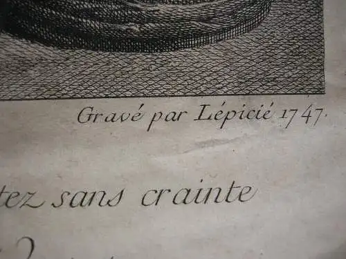 Flämische Freimaurer in Loge Orig Radierung Fr B Lepicié nach David Teniers 1747