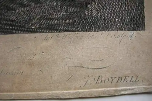 Landrichter und sein Clientel Orig Radierung Walker nach Holbein d.J. um 1750