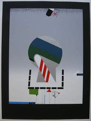 Ernst Wild (1924-1985) Abstrakte Komposition Orig Serigrafie 1973 signiert 