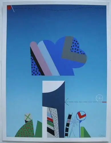 Ernst Wild (1924-1985) Cumulus Orig Serigrafie 1975 signiert 12/100