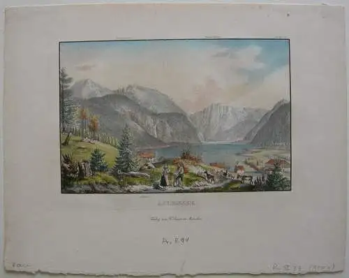 Achensee Innsbruck Tirol Österreich Orig. Farblithografie Gustav Kraus 1840