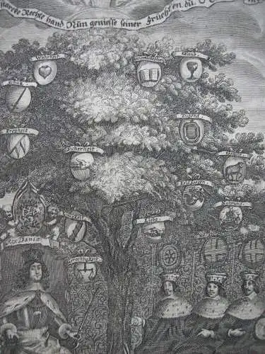 Friedens-Gemähld Augsburger Frieden Orig. Kupferstich 1659 Reformation 