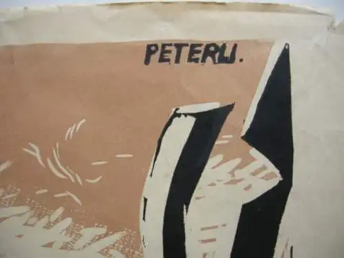 Plakat St. Gallisches Sängerfest Wil Orig Holzschnitt Peterli 1925 Schweiz 