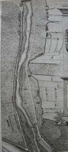 Schweizer Armee Militär Aktion Sihl Limnat Orig Kupferstich J. R. Holzhalb 1787