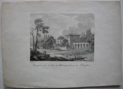 Vienne Dauphiné Rhone Orig Lithografie Bacler d'Albe Engelmann 1823 France