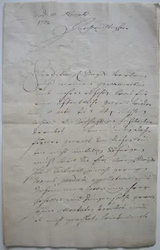 Autograph Eingabe Zunftmeister wegen Bedrohung Bäckergesellen Wismar 1702