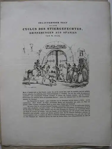 Wilhelm Gail Erinnerungen aus Spanien Stierkampf Corrida Text 1837