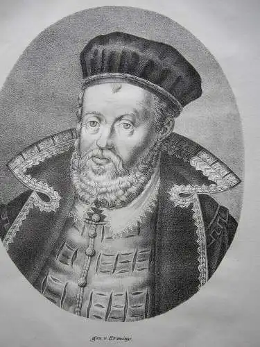 Johann Friedr. (1504-1554) Churfürst von Schsen  Orig Lithografie Kunike 1825