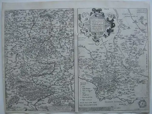 Östl. Franken Bistum Osnabrück Mascop Kupferstichkarte Ortelius 1573