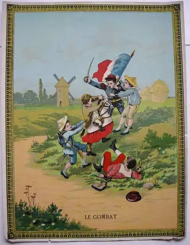 10 Spielpläne Laufspiele Rennnen Zeppelin Chromolithografien 1890 neuwertig 