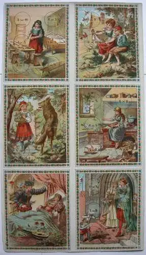 10 Spielpläne Laufspiele Rennnen Zeppelin Chromolithografien 1890 neuwertig