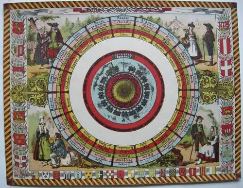 10 Spielpläne Laufspiele Rennnen Zeppelin Chromolithografien 1890 neuwertig