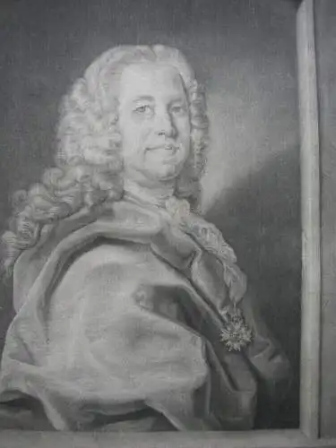 Daniel de Superville (1696) Niederl Mediziner Orig Schabkunstblatt Preißler 1754