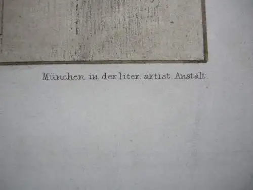 Albert Emil Kirchner München von der Menterschweige Orig Lithografie 1840