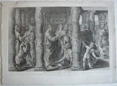 Nicolas Dorigny (1657-1746)  Petrus Johannes heilen Lahmen Orig Kupferstich 1700