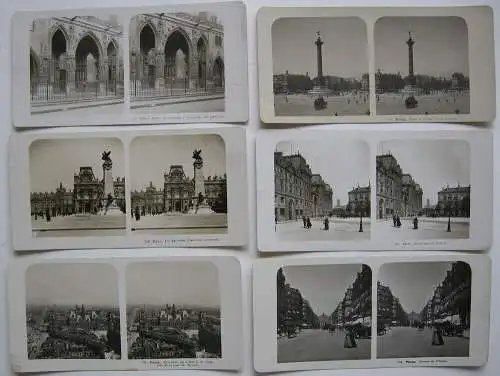 16 Stereofotos Neue Photographische Gesellschaft Berlin 1905 Paris Warschau 