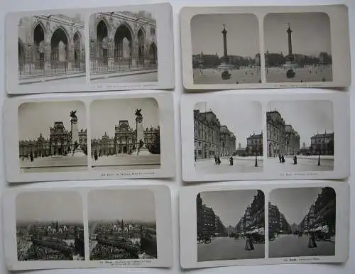 16 Stereofotos Neue Photographische Gesellschaft Berlin 1905 Paris Warschau