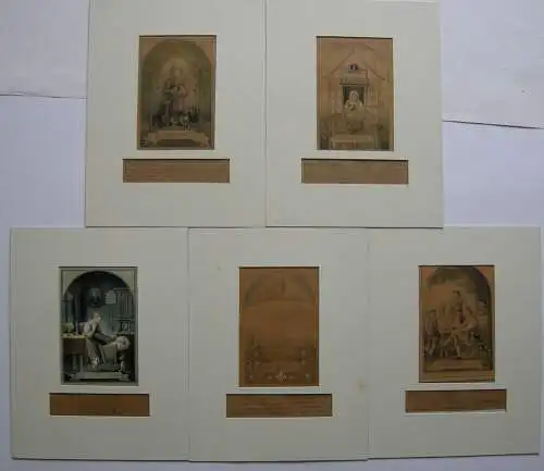 5 Vorzeichnungen für ein Kinderbuch monogr. "W" Aquarelle 1927-1929 