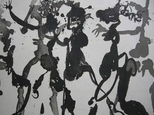 Armin Sandig (1929-2015) Mäandrierende Mädchen Orig. Radierung signiert 1984