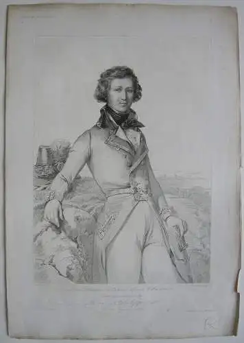 Portrait Louis Philippe (1773-1850) König von Frankreich Orig Lithografie 1840