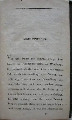 Georg Casp. Goetz Schelling Anti-Sextus Absolute Erkenntnis 1807