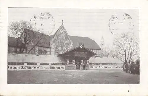 AK München Frühjahrs-Blumen-Ausstellung Metallwerke Schramm Nürnberg gel 1911 