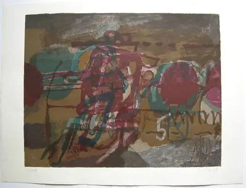 Heinz Trökes (1913-1997) ohne Titel Orig Serigrafie 1964 signiert