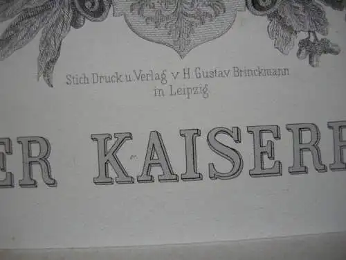 Ferdinand III. (1831-1888) deutscher Kaiser Gemahlin Victoria Radierung 1888