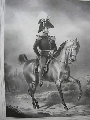 Friedrich Wilhelm IV König von Preussen (1795-1861) Orig. Lithografie Meyerheim