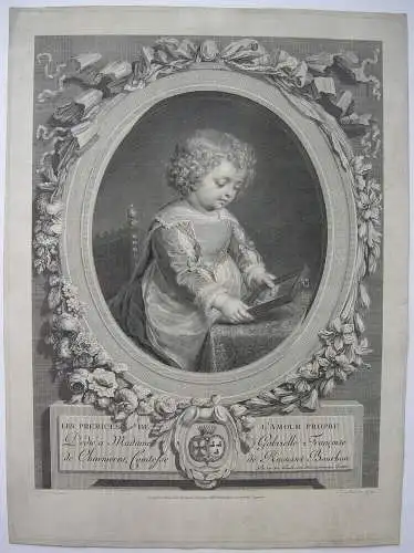 Charles Macret (1751-1789) Anfänge der Eigenliebe Orig. Kupferstich 1780 