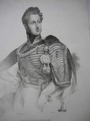 Ferdinand Philippe d'Orleans (1810-1842) Herzog v Orleans Orig Lithografie 1830