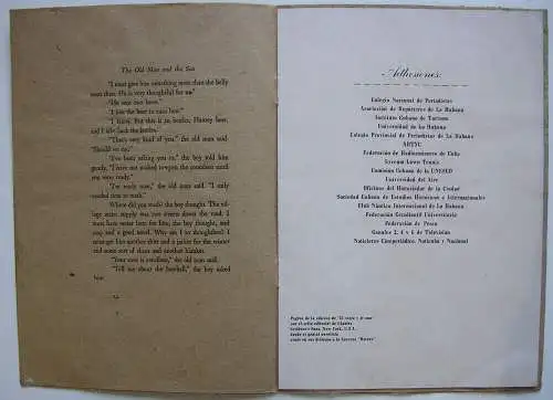 Ernest Hemingway Homenaje cubano a E. Hemingway Premio Nobel 1956