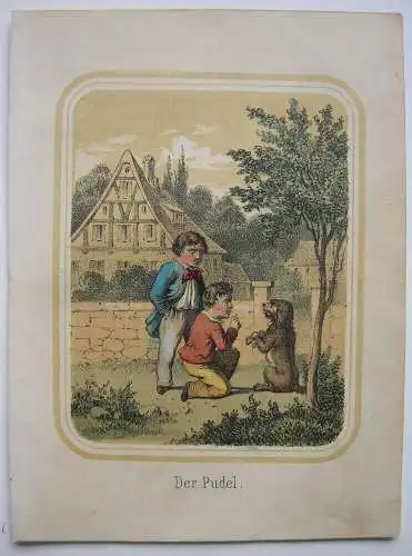 13 Kinderszenen Orig. Lithografien Biedermeier um 1840