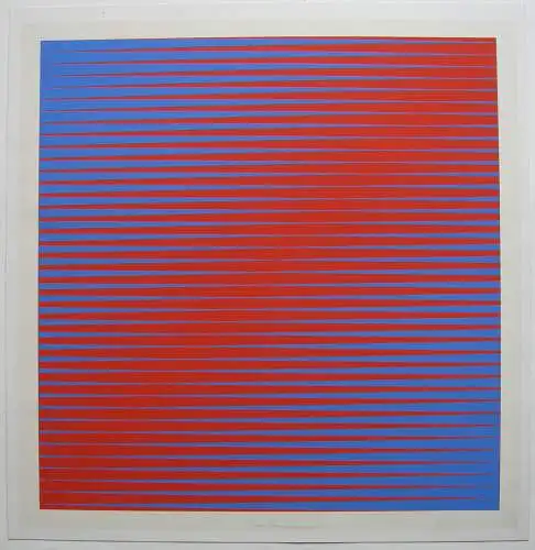 Getulio Alviani (1939-2018) Design III a Orig Serigrafie signiert 1971 op-Art