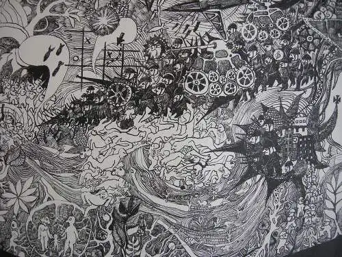 Guido Zingerl (1933) Vietnam Orig Lithografie 1971 signiert  
