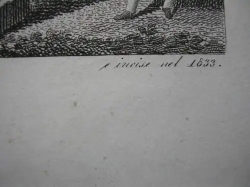 Domenico Amici (1808- ?) Colonna di Foca Rom Roma Italia Kupferstich 1833