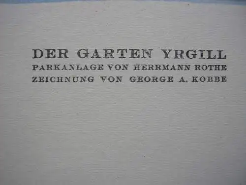 Der Garten Yrgill ART DECO Orig Lithografie G. A. Kobbe 1922 Styl 