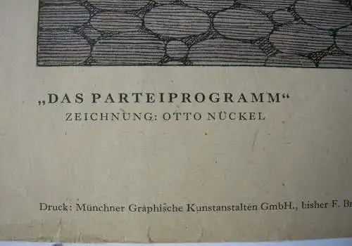 Schwabinger Bilderbogen Nr. 6 Das Parteiprogramm Otto Nückel 1947 Schlaraffenld