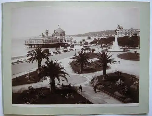 Nice France Promenade Anglais et Casino Foto Albumin 2 Orig. Photographien 1880